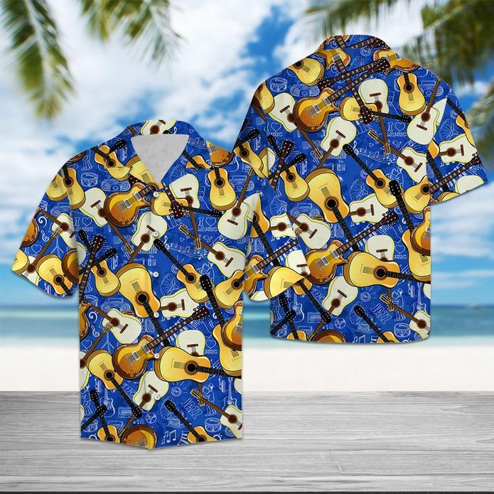 Guitar Music Pattern Hawaiian Shirt Pre10339