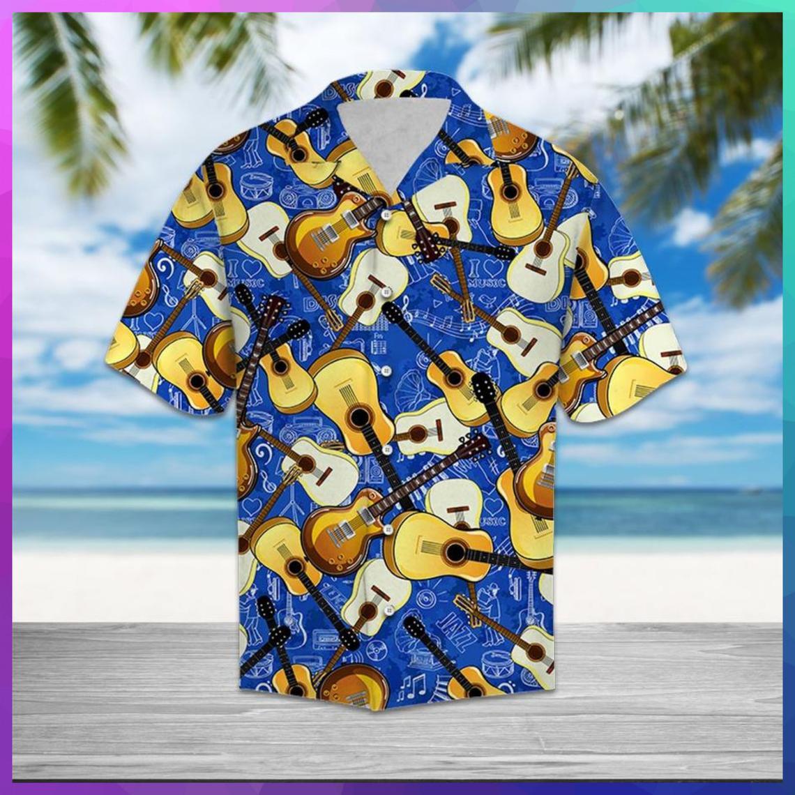 Guitar Music Pattern Hawaiian Shirt Pre10916