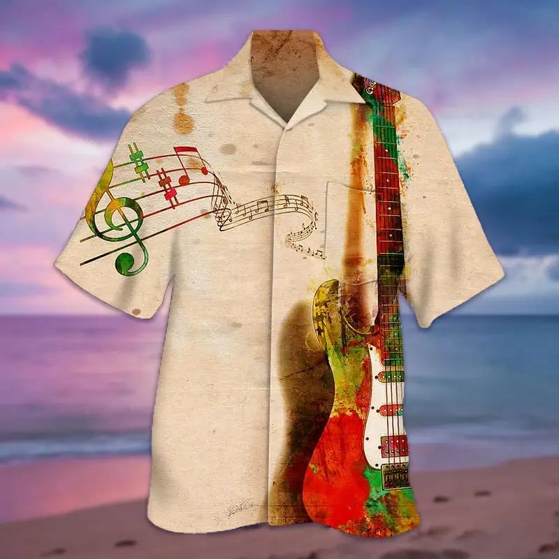 Guitar Phonogram Hawaiian Shirt Pre11878