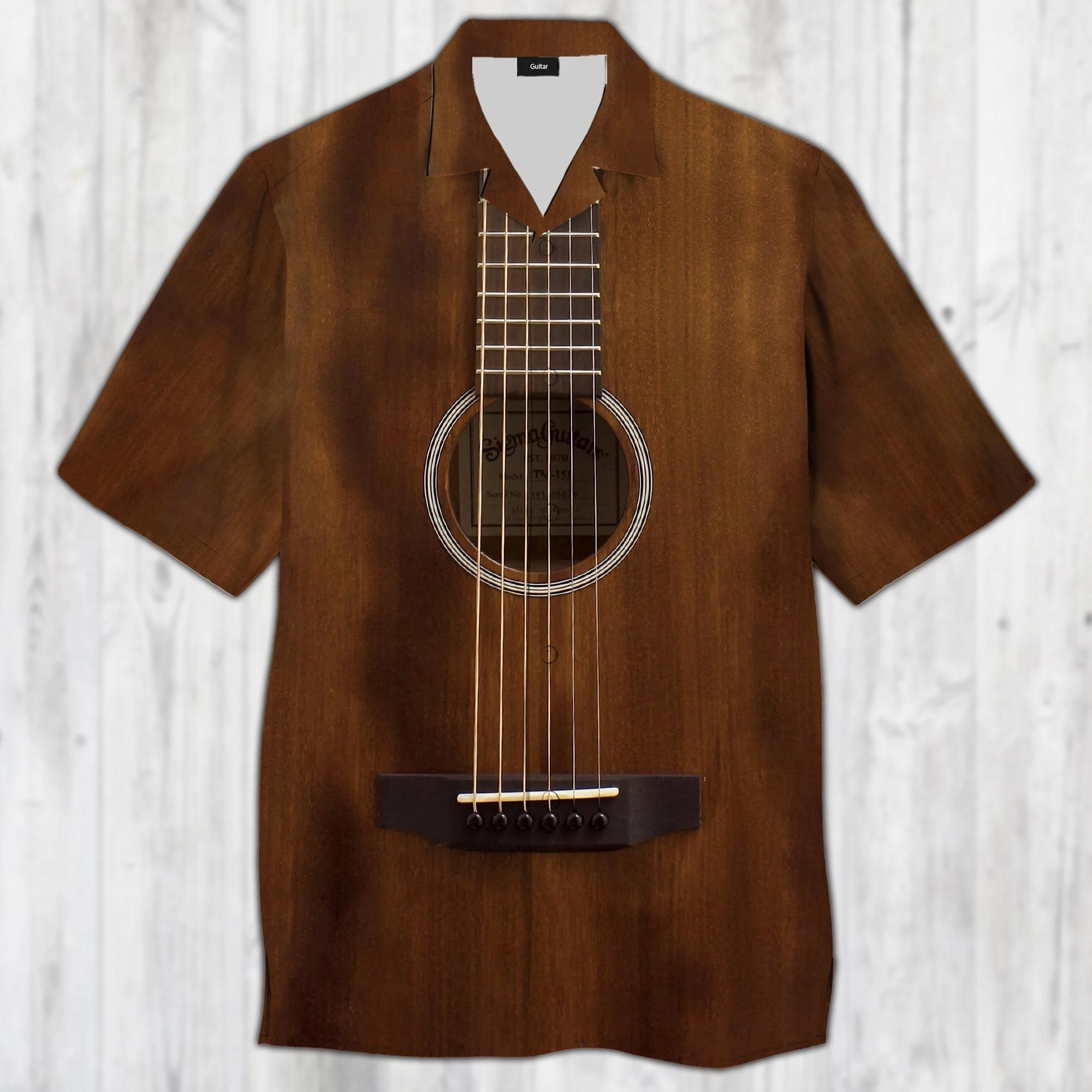 Guitar Pine Hawaiian Shirt Pre13026