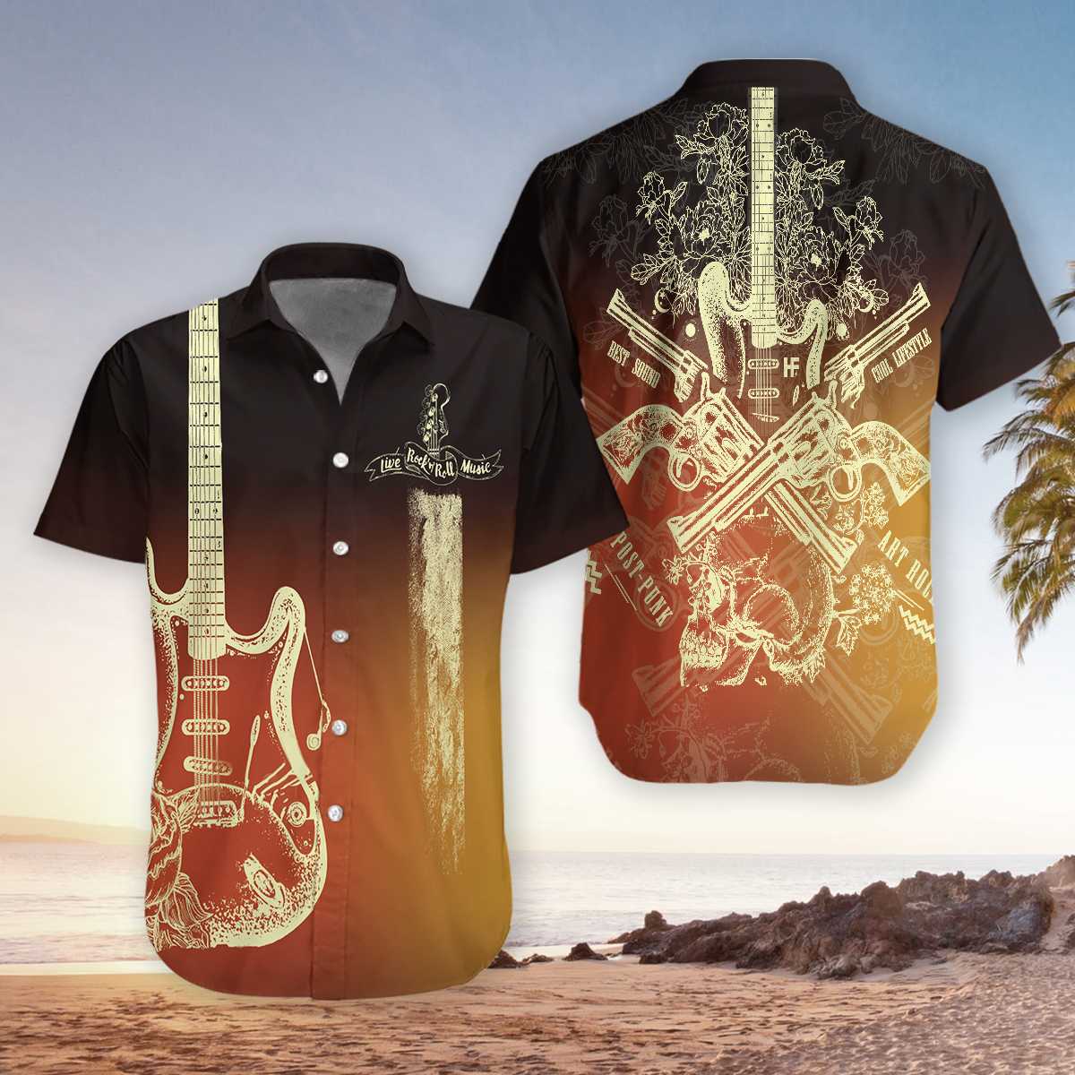 Guitar Rock Hawaiian Shirt Pre13013