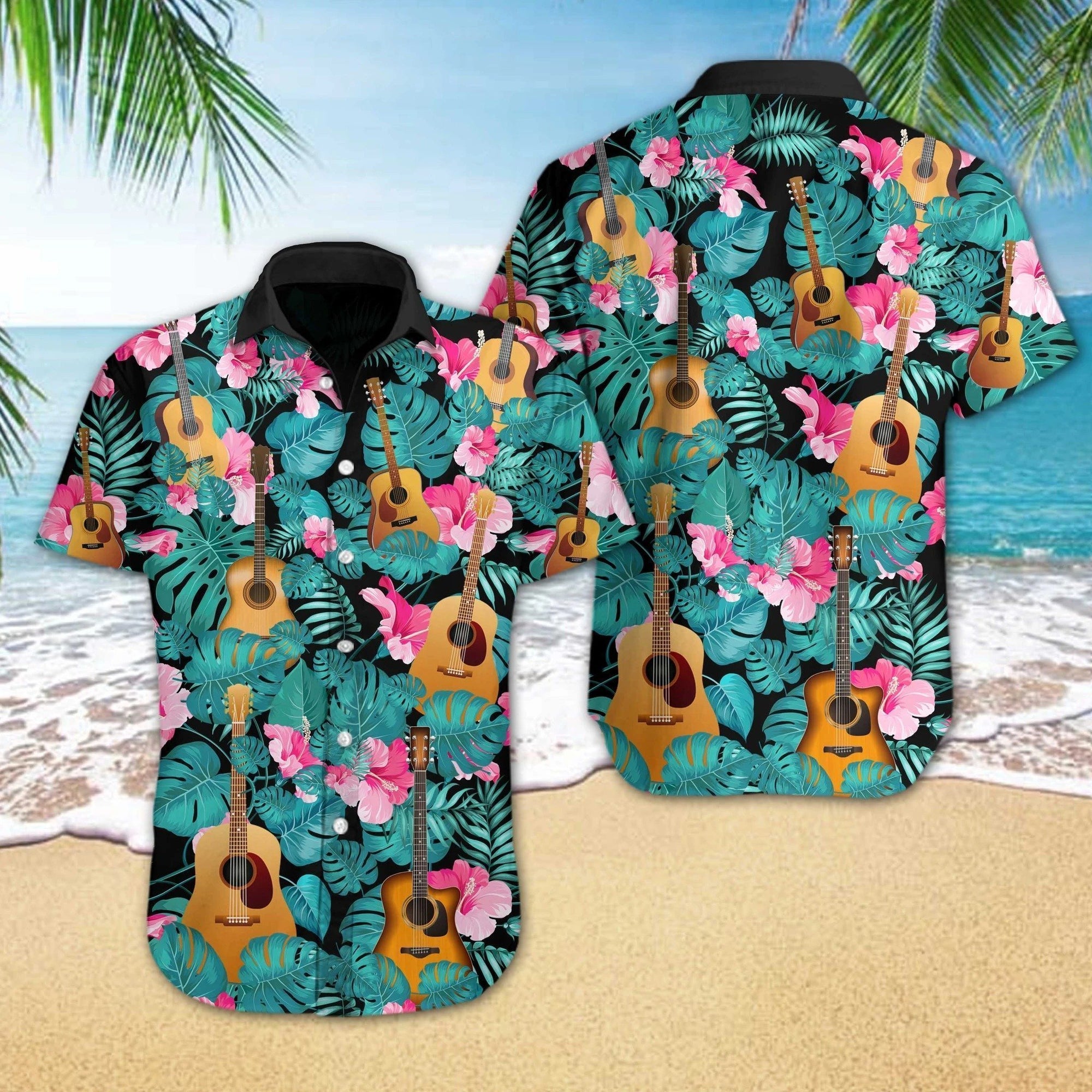 Guitar Tropical Hawaiian Shirt Pre13000 Guitar Tropical Hawaiian Shirt Pre13000