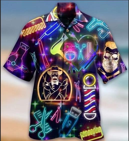 Hairdresser Neon Hawaiian Shirt Pre11808 Hairdresser Neon Hawaiian Shirt Pre11808