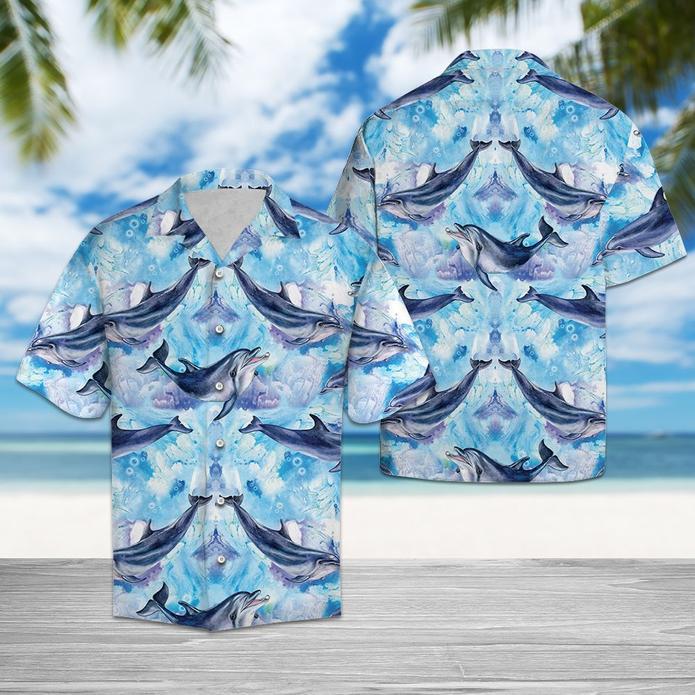 Happy Dolphin Hawaiian Shirt Pre10545 Happy Dolphin Hawaiian Shirt Pre10545