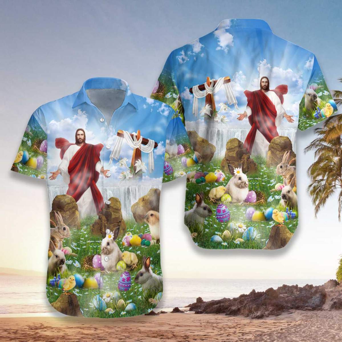 Happy Easter Jesus Is Risen Hawaiian Shirt Pre11879