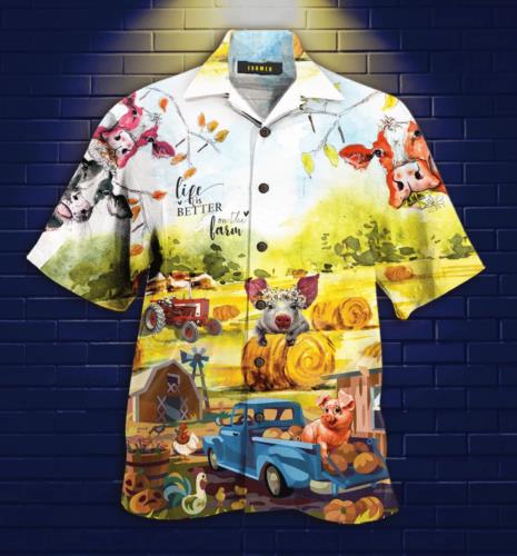 Happy Farmer Hawaiian Shirt Pre11770