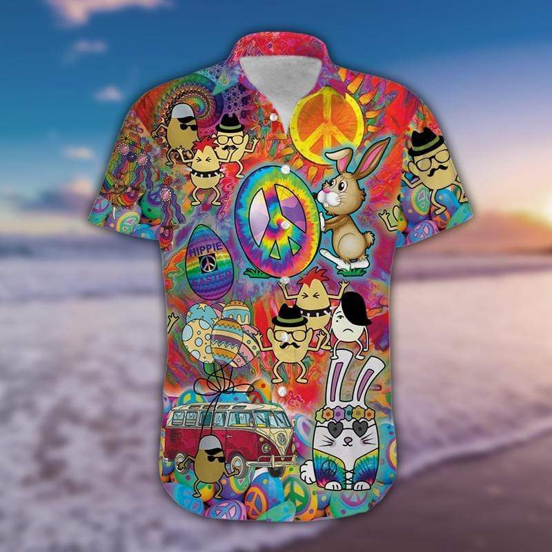 Happy Hippie Easter Hawaiian Shirt Pre11870