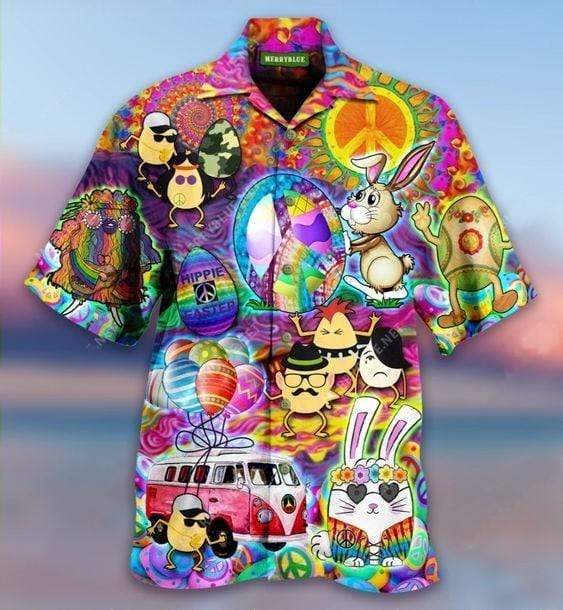 Happy Hippie Easter Hawaiian Shirt Pre12966