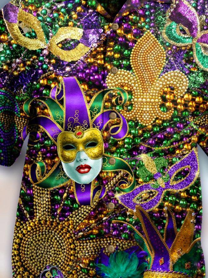 Happy Mardi Gras Unisex Hawaiian Shirt Pre12981 2 » Cool Gifts for You - Mfamilygift Happy Mardi Gras Unisex Hawaiian Shirt Pre12981 2