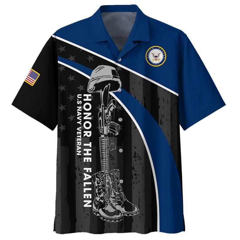 Happy Memorial Day Navy Veteran Hawaiian Shirt Pre12932