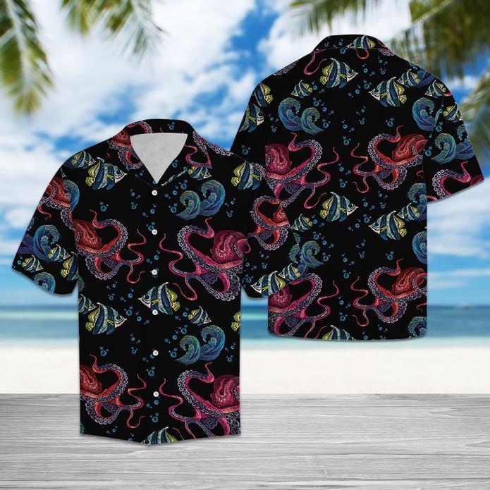 Happy Octopus Hawaiian Shirt Pre10547
