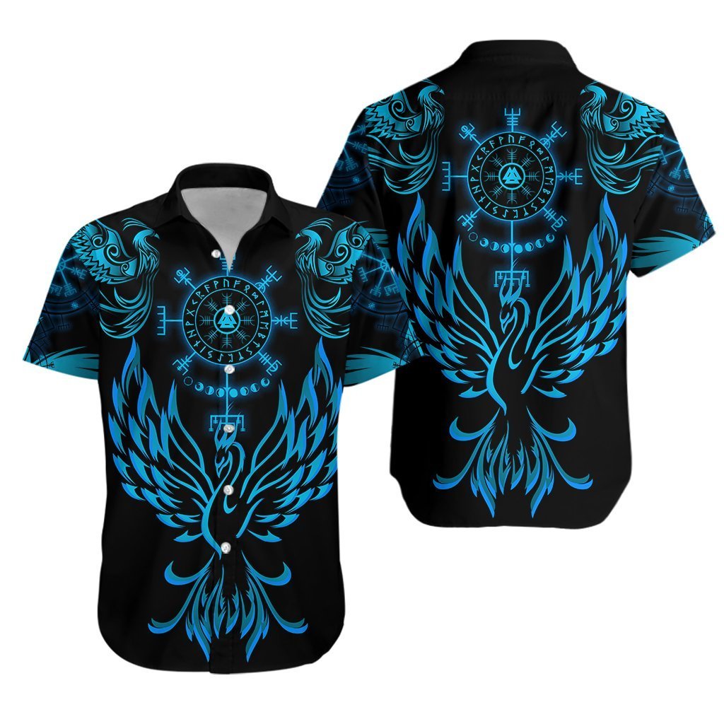 Helm Of Awe With Valknut Hawaiian Shirt Pre12940
