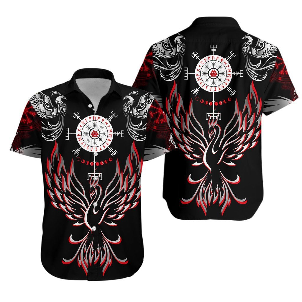 Helm Of Awe With Valknut Hawaiian Shirt Pre12941