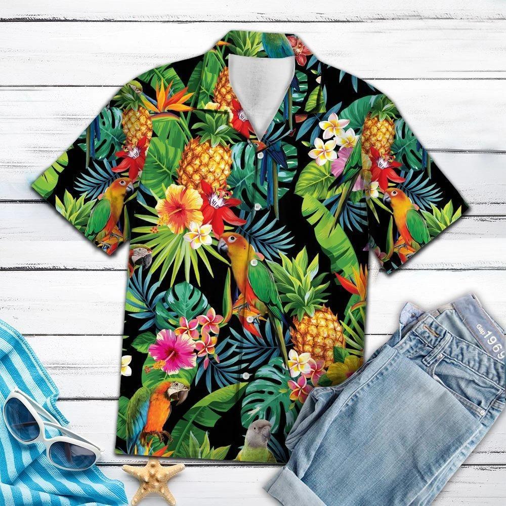 Hiding Parrot Hawaiian Shirt Pre12926 Hiding Parrot Hawaiian Shirt Pre12926