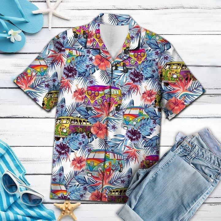 Hippie Bus Tropical Hawaiian Shirt Pre12919
