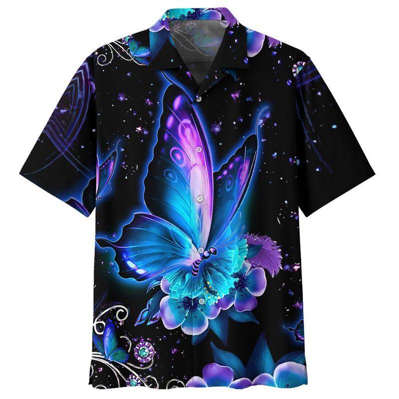 Hippie Butterfly Hawaiian Shirt Pre12955