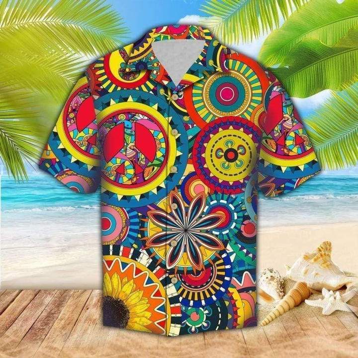 Hippie Colorful Summer Vibe Tropical Hawaiian Shirt Pre12944