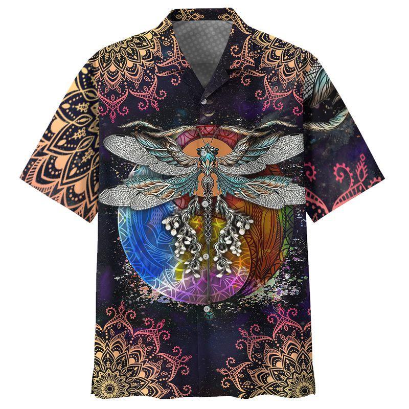 Hippie Dragonfly Hawaiian Shirt Pre12953
