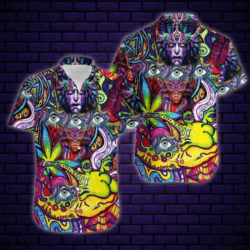Hippie Eyes Art Color Hawaiian Shirt Pre11856