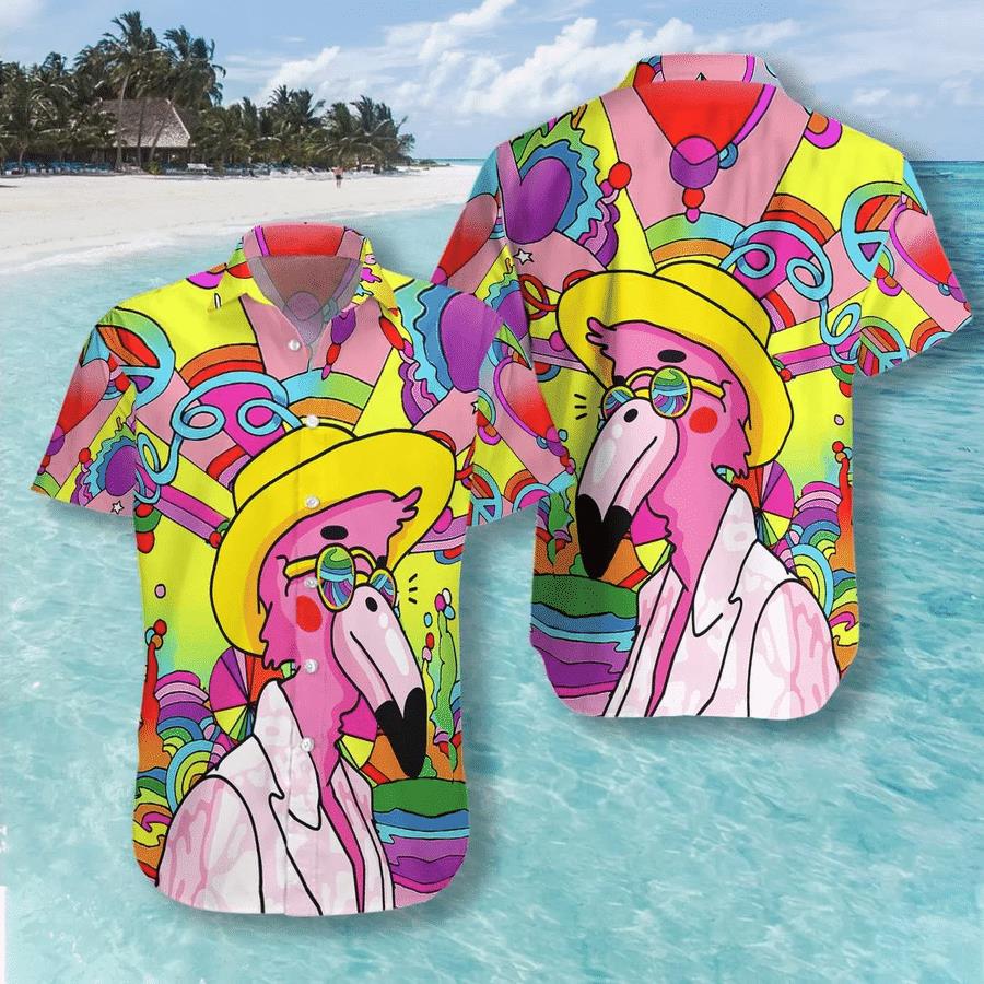 Hippie Flamingo Unisex For Men For Women Hw2522 Hawaiian Shirt Pre12984