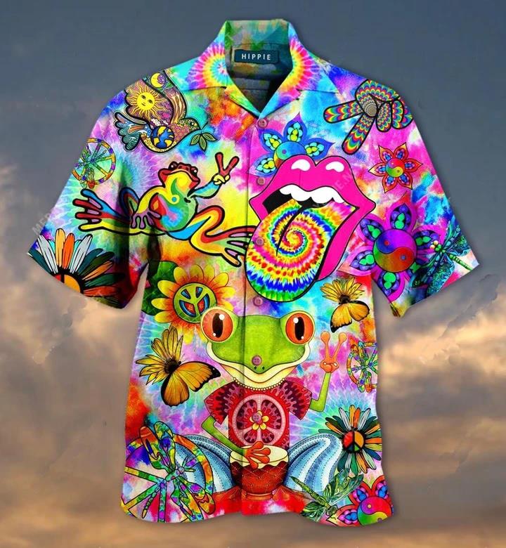 Hippie Frog Hawaiian Shirt Pre12945 Hippie Frog Hawaiian Shirt Pre12945