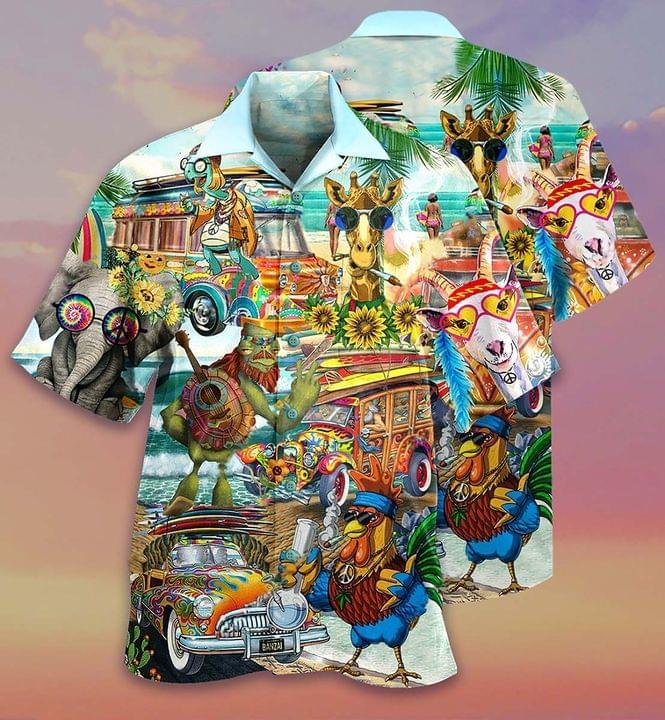Hippie Hawaiian Shirt Pre10708 Hippie Hawaiian Shirt Pre10708