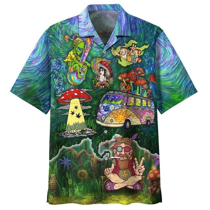 Hippie Hawaiian Shirt Pre12946
