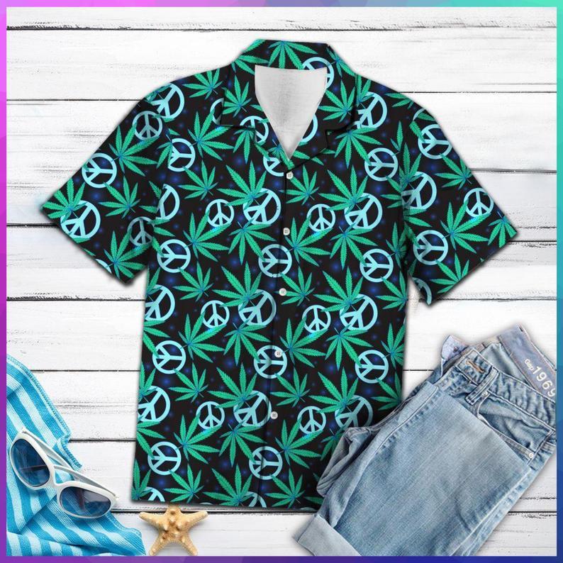 Hippie Leaves Hawaiian Shirt Pre10893