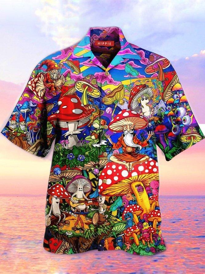 Hippie Mushroom Hawaiian Shirt Pre10164
