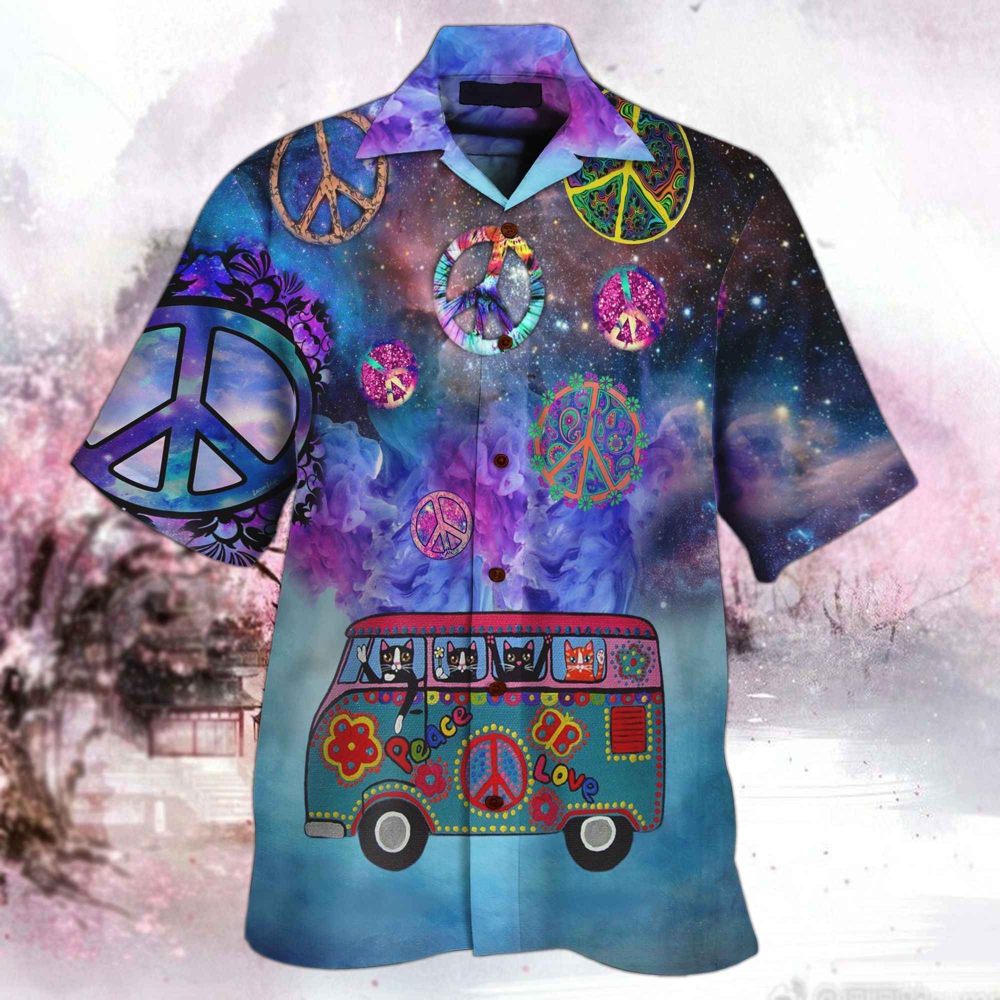 Hippie Peace Sign Hawaiian Shirt Pre10502 Hippie Peace Sign Hawaiian Shirt Pre10502
