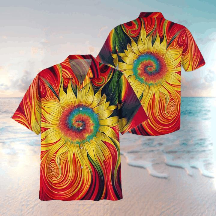 Hippie Sunflower Hawaiian Shirt Pre11672 Hippie Sunflower Hawaiian Shirt Pre11672