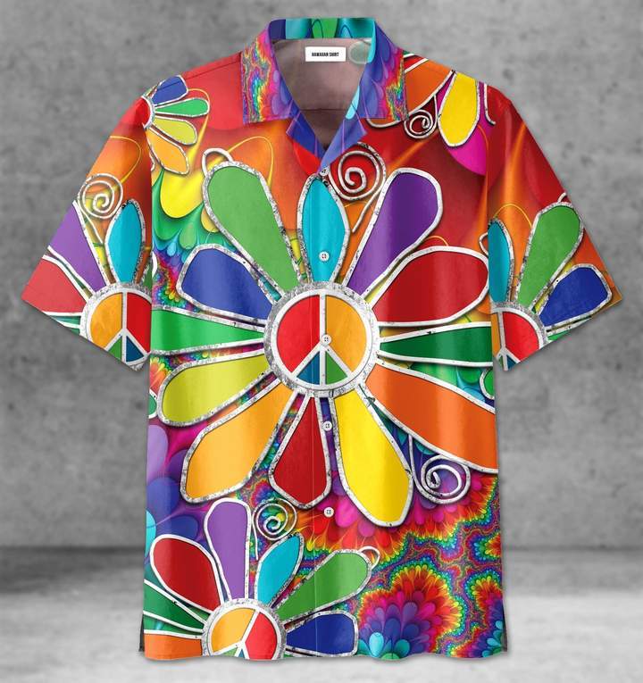 Hippie Tie Dye Flower Hawaiian Shirt Pre10088 Hippie Tie Dye Flower Hawaiian Shirt Pre10088