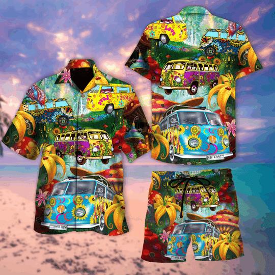 Hippie Vans On The Way Hawaiian Shirt Pre11685 Hippie Vans On The Way Hawaiian Shirt Pre11685