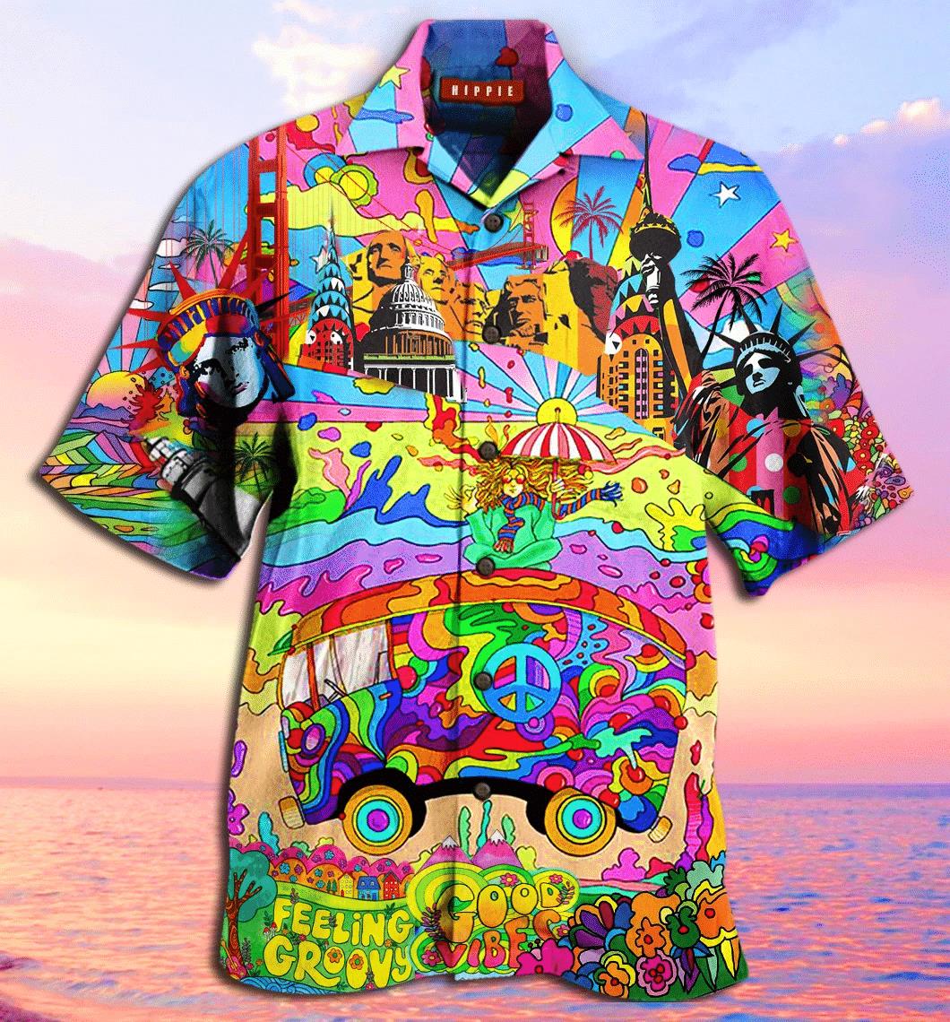 Hippies American Hawaiian Shirt Pre12856
