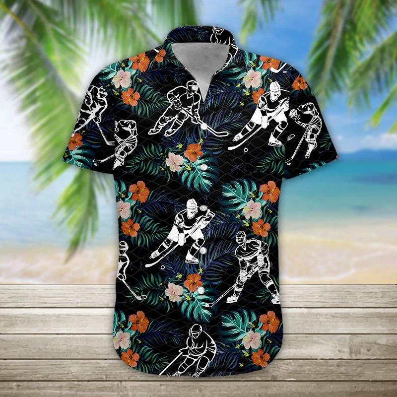 Hockey Aloha Hawaiian Shirt Pre10862 Hockey Aloha Hawaiian Shirt Pre10862