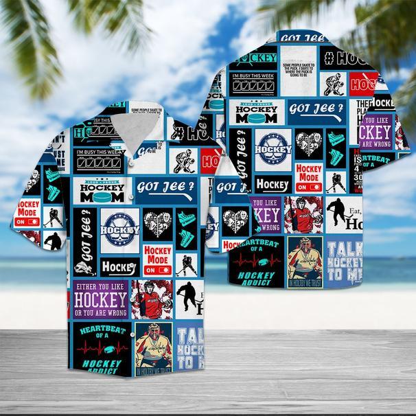 Hockey Heartbeat Hawaiian Shirt Pre10563