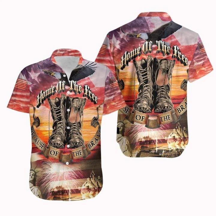 Home Of The Free Hawaiian Shirt Pre12862