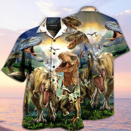 Honor Dinosaur In The Jurassic Period Hawaiian Shirt Pre12863