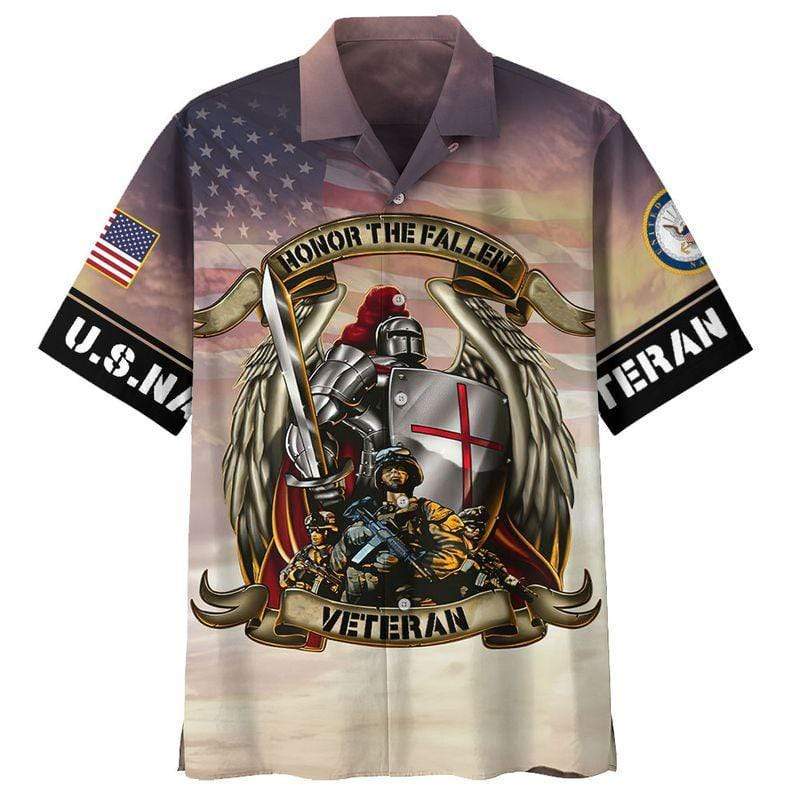 Honor The Fallen Us Navy Veteran And Knight Templar Hawaiian Shirt Pre11309