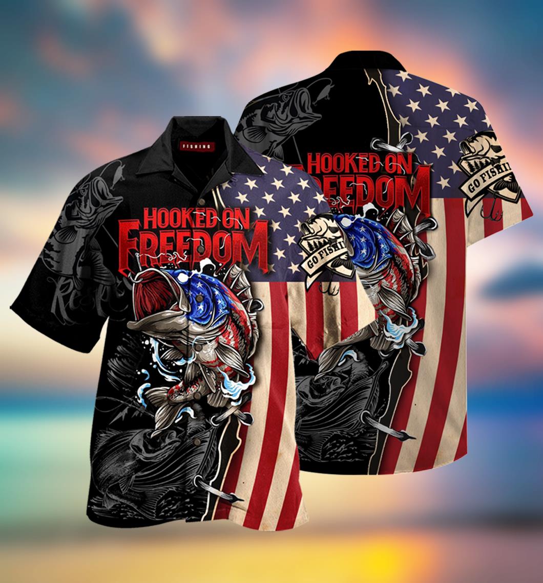 Hooked On Freedom Fishing Hawaiian Shirt Pre12831 Hooked On Freedom Fishing Hawaiian Shirt Pre12831