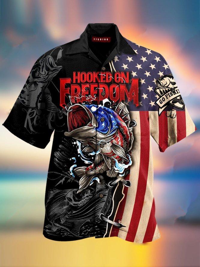 Hooked On Freedom Hawaiian Shirt Pre12894