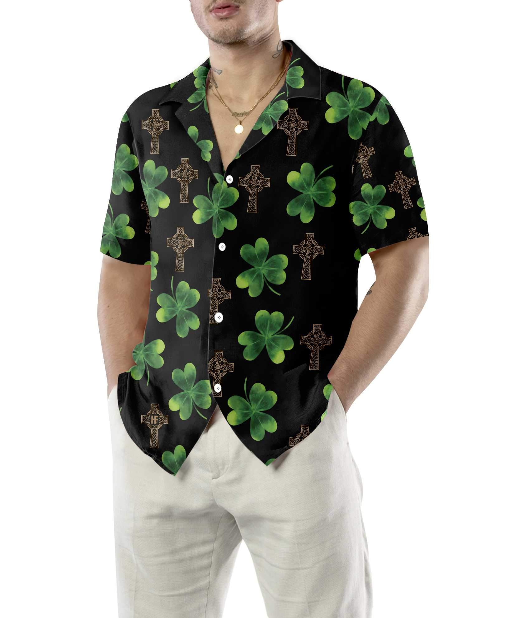 Hooligan Shamrock Irish Saint Patricks Day Hawaiian Shirt Pre12891
