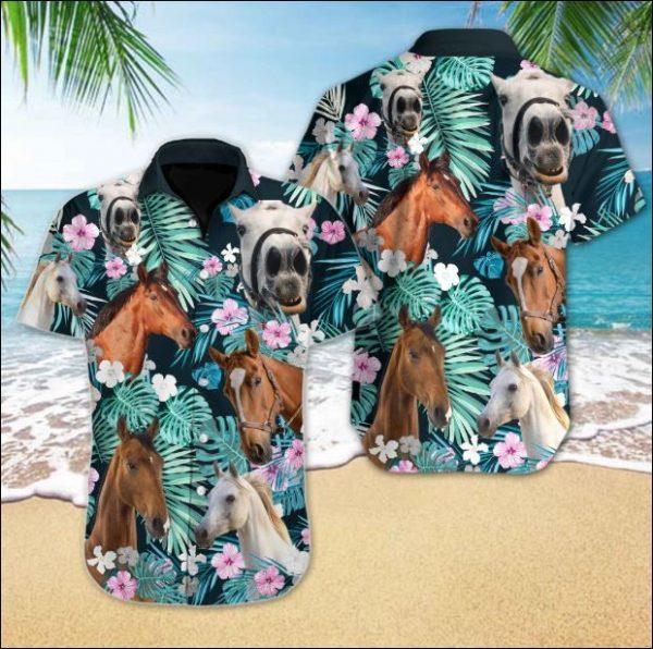 Horse Tropical Hawaiian Shirt Pre11501