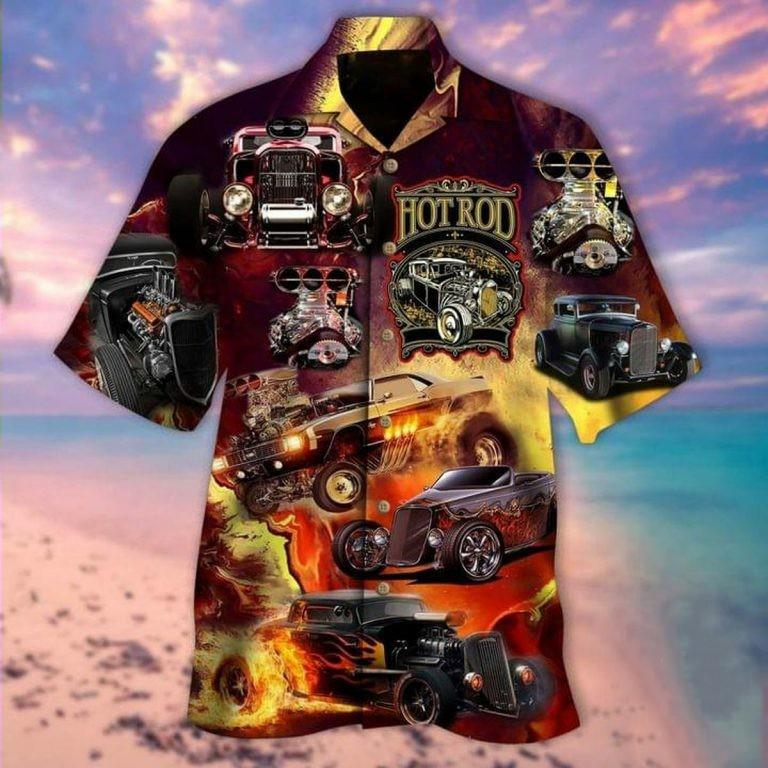 Hot Rod On Fire Hawaiian Shirt Pre10023