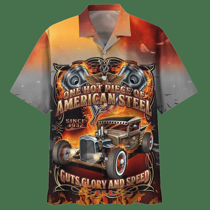 Hot Rod One Hot Piece Of American Steel Hawaiian Shirt Pre11828 Hot Rod One Hot Piece Of American Steel Hawaiian Shirt Pre11828