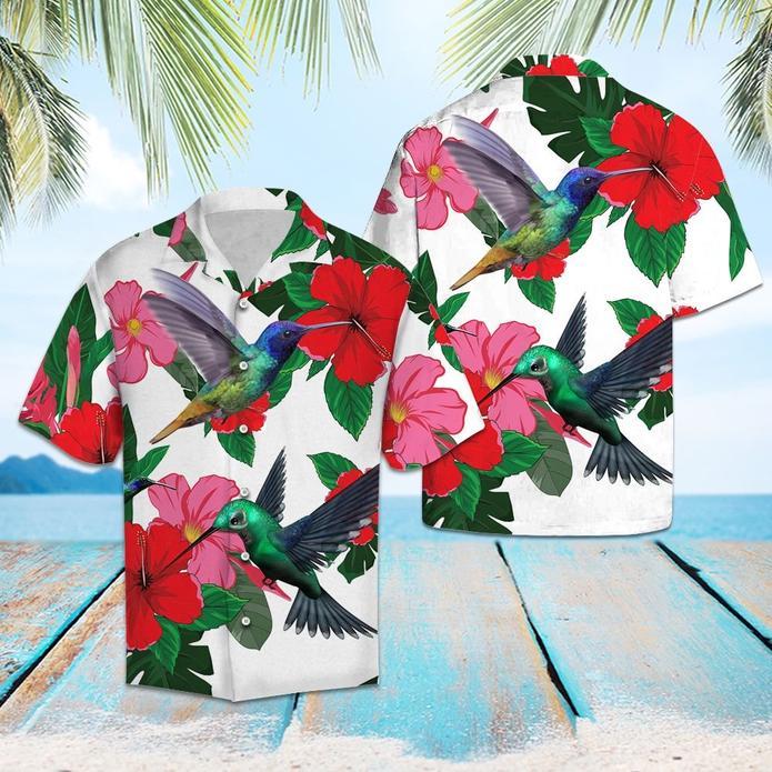 Hummingbird And Hibiscus Hawaiian Shirt Pre10591