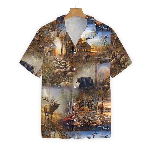 Hunting Hawaiian Shirt Pre11018 Hunting Hawaiian Shirt Pre11018