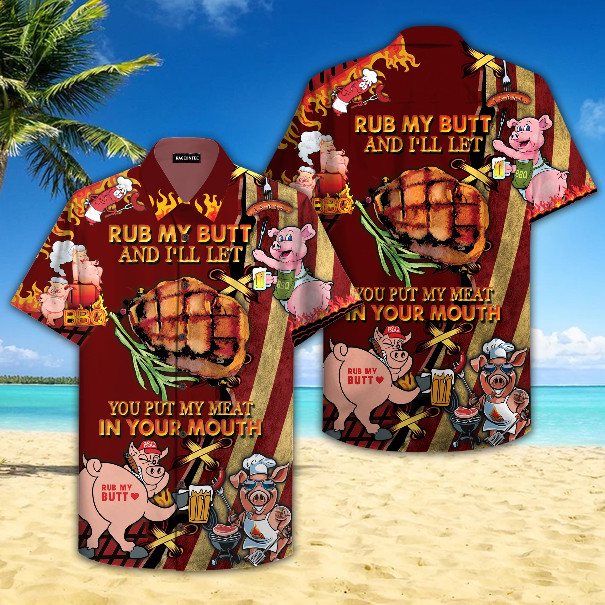 I Rub My Meat Before I Stick It In Hawaiian Shirt Pre10654