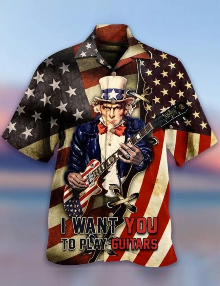I Want You To Play Guitars Hawaiian Shirt Pre11726