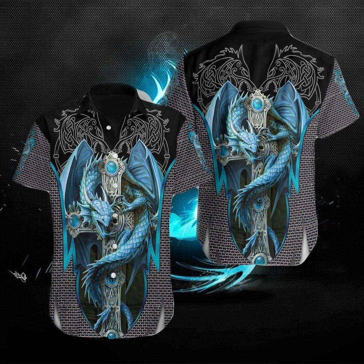 Ice Gothic Dragon Hawaiian Shirt Pre10060
